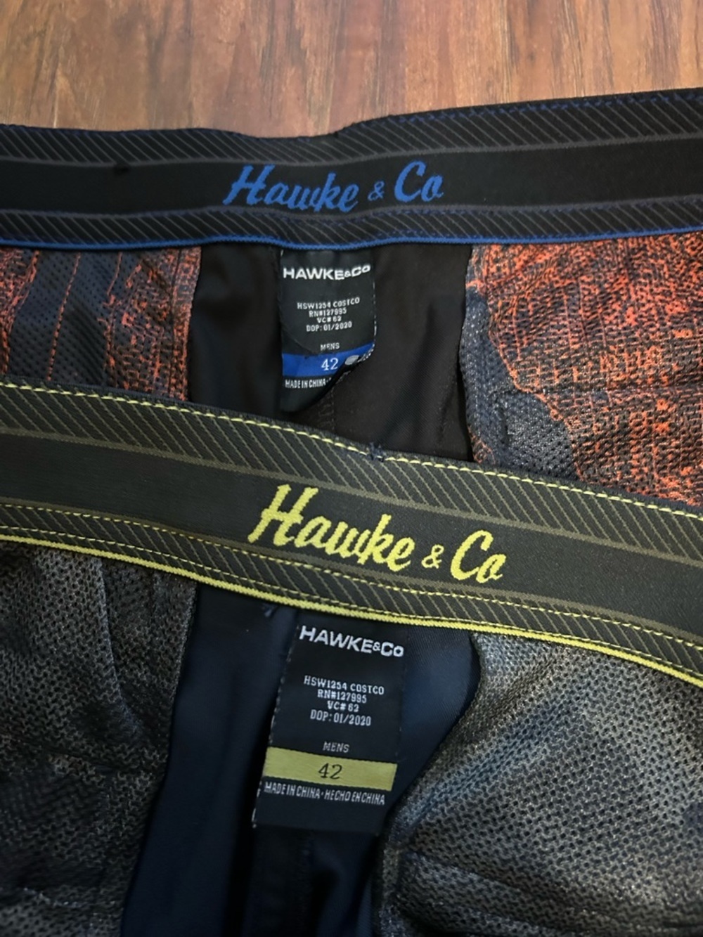 Bundle of Two Pairs of Mens Shorts Size 42 Black & Navy Blue Stretch Hiking - Picture 3 of 10
